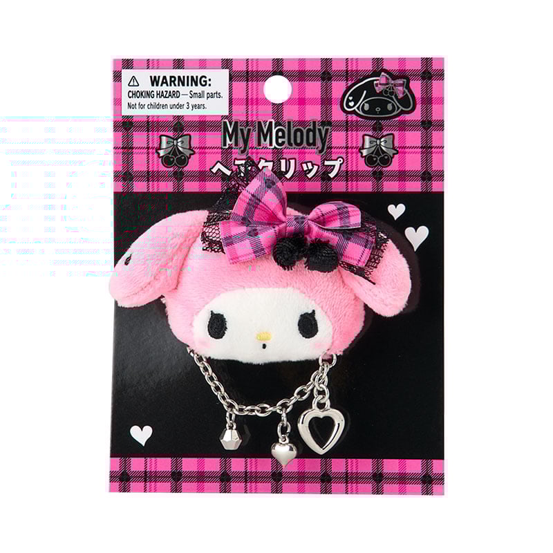 Face-shaped hair clip (Sweet Rock 'n' Check) -My Melody