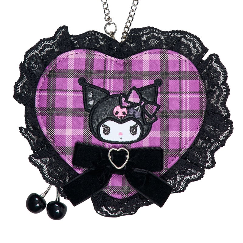 Mini pouch charm (Sweet Rock 'n' Check) -Kuromi
