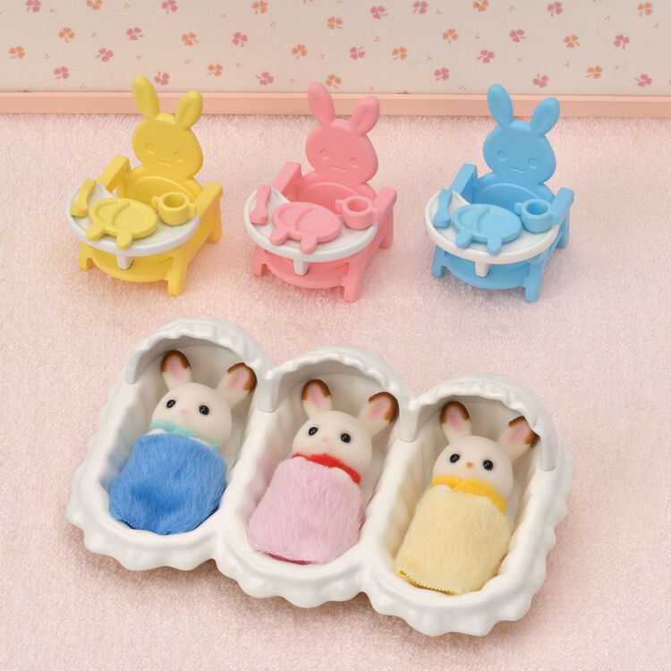 Chocolate Rabbit Triplets Care Set