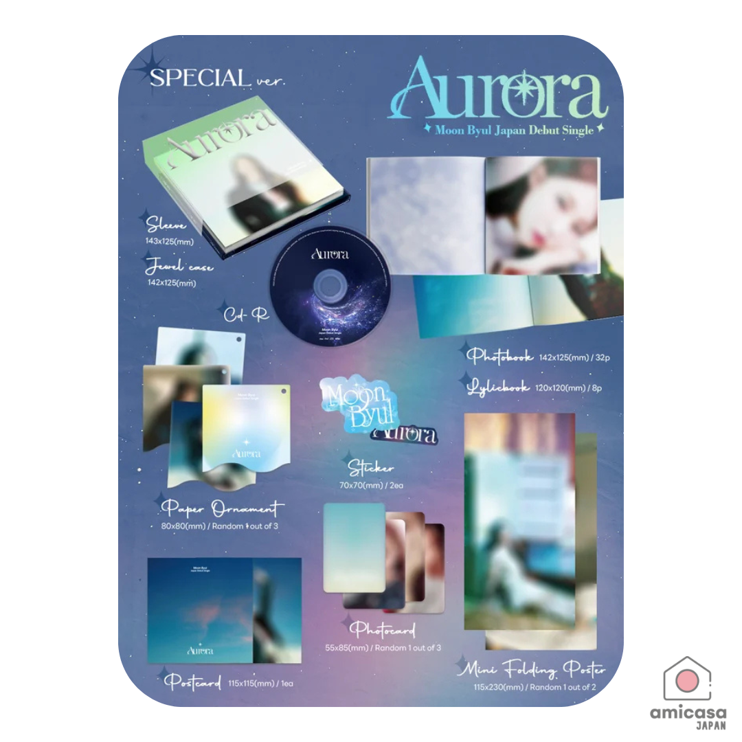 Aurora Japan Debut Single (3 Version Set + 4 POB Photocards)