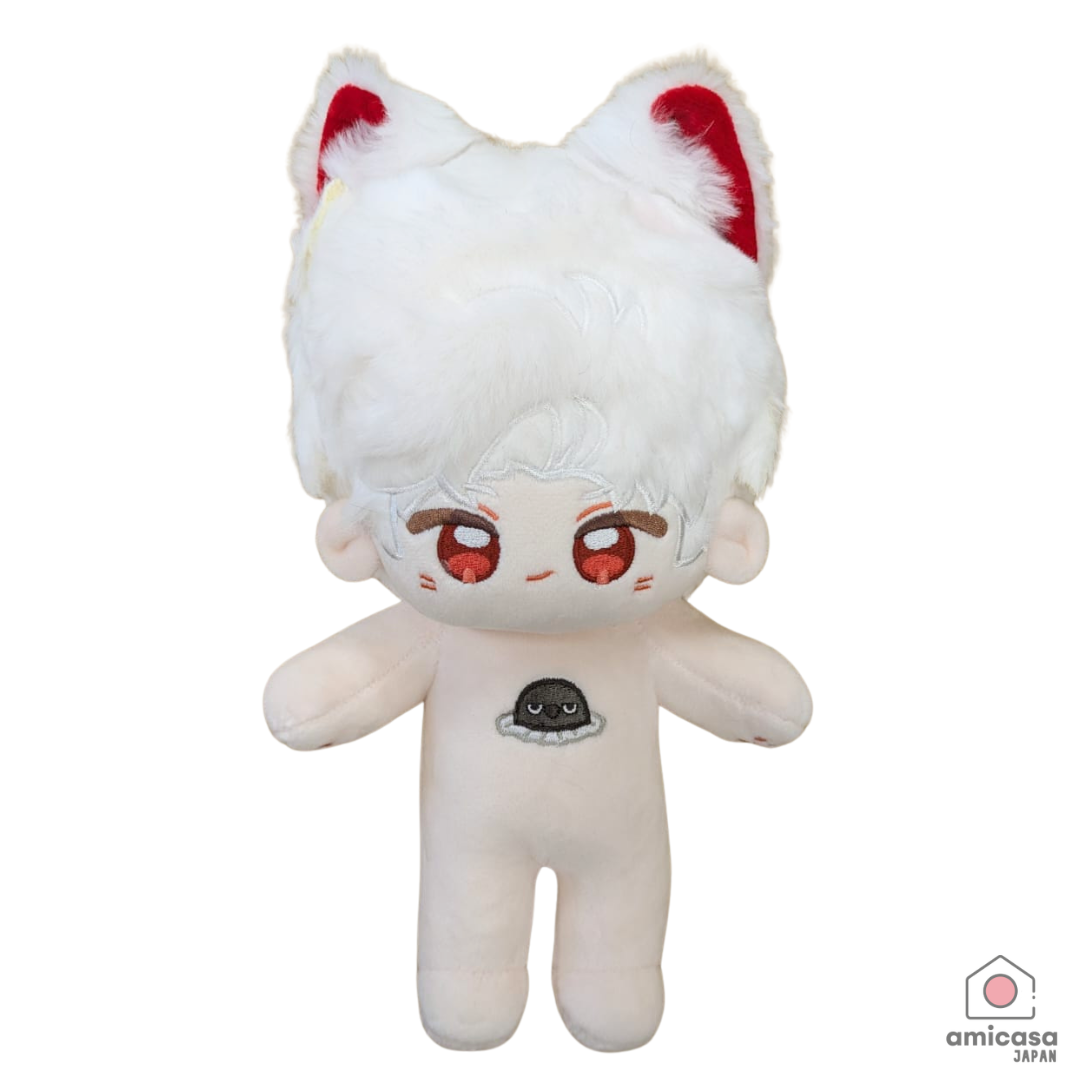 Type E – White Hair / Red Ears + Matching Acrylic Stand
